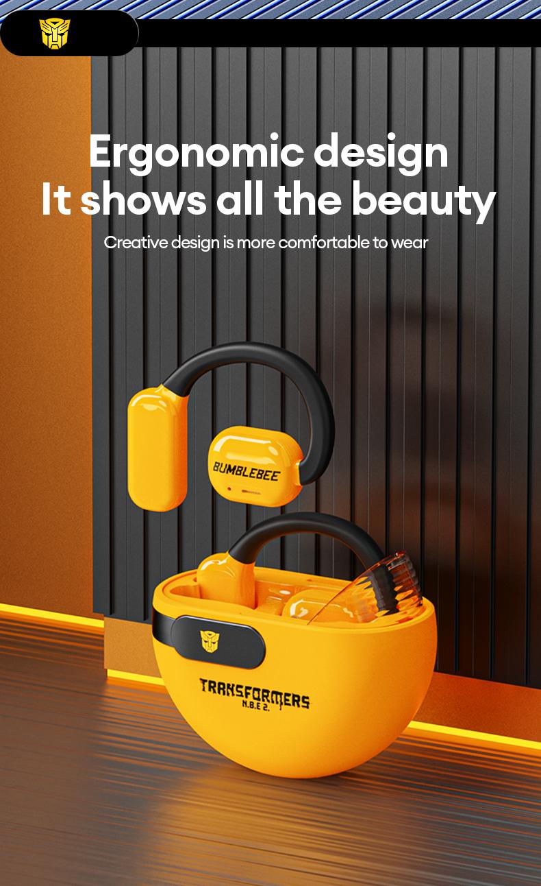 TRANSFORMERS TF-T09 Open Wireless Headphones with 2025 Bluetooth 6.0, 360° Stereo Sound, HD Voice Calls, Ergonomic Comfortable Design, Wireless Earbuds for Music & Phone Calls