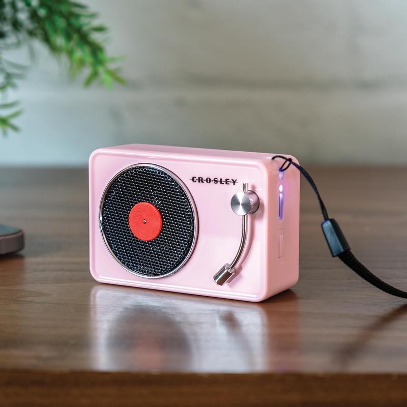 Mini Record Player Turntable Retro Portable Bluetooth Speaker with Microphone, Vintage