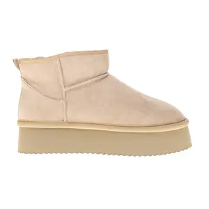 Corkys Womens Room Service Round Toe Pull On Platform Casual Boots Ankle Mid Heel 2-3" - Beige Corkys Womens Room Service Round Toe Pull On Platform Casual Boots Ankle Mid Heel 2-3" - Beige