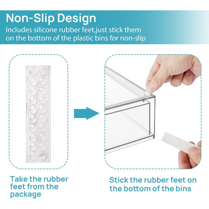 【Live Only】VTOPMART Clear Stackable Storage Drawers, Comestics Desktop Organizer Bins for Vanity, Makeups, Skin Care Products Dressing Table Box Christmas Gift