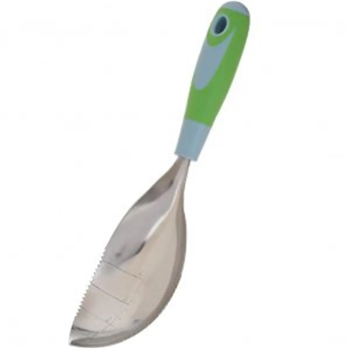 212 MAIN Green Dirty Little Digger Garden Shovel, Durable Metal Silicone-Enhanced 22 Gauge Stainless Steel Shovel with Inches Marked, Root Cutting for Garden Use, Durable Metal Shovel