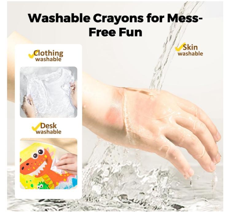 Jar Melo Jumbo Crayons for Toddlers, Colors TwistJoy Crayon Non Toxic Washable Easy to Hold Large Crayons,Gift for Boys and Girls Back to School