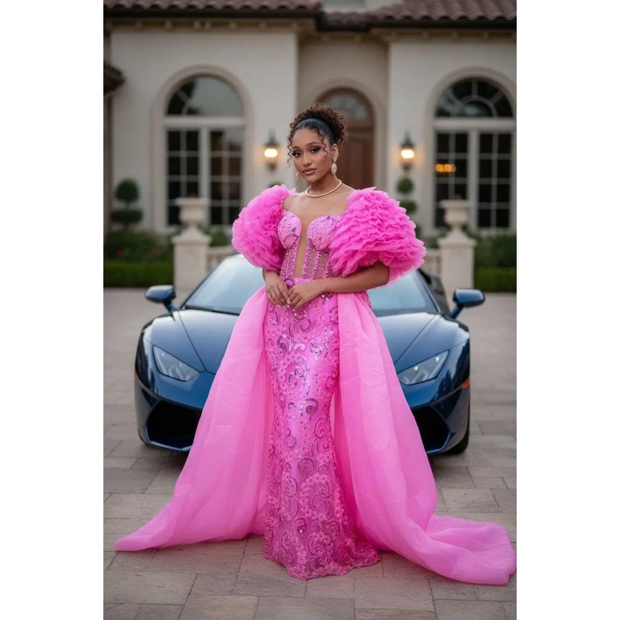 Fuchsia Fantasy Dress Formal Day