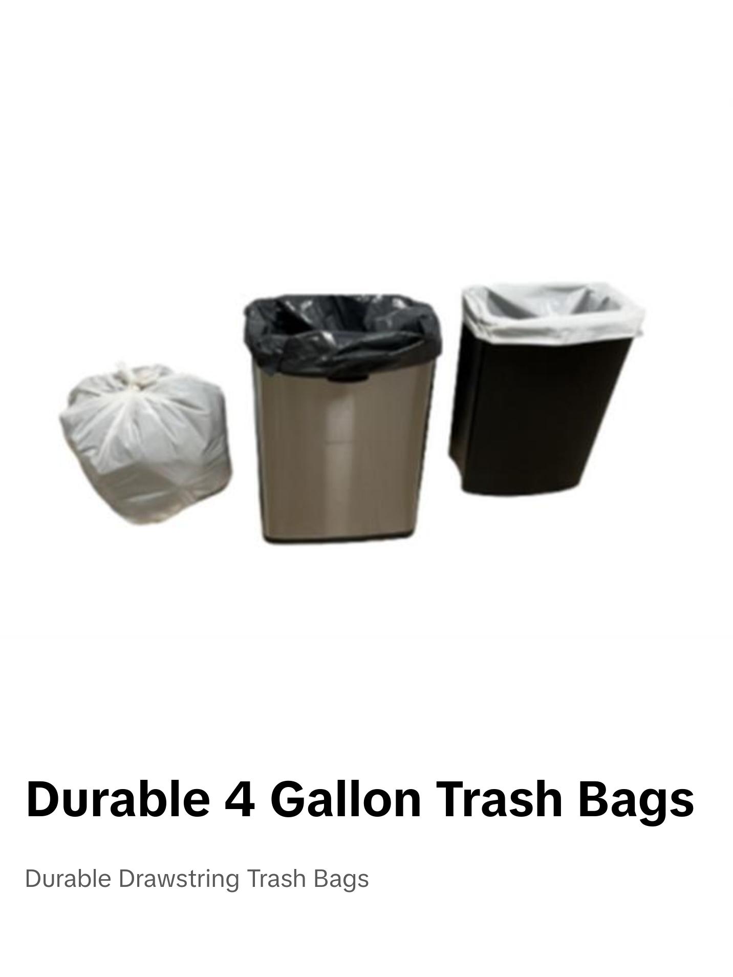 4 Gallon Trash Bags - Durable and Leak-Proof