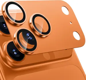 Premium Metal Armor Lens Protector Film for 17 Pro Max Smartphone, 9H Ultra-Clear Tempered Glass, Anti-Scratch Protection with Fingerprint-Resistant Surface