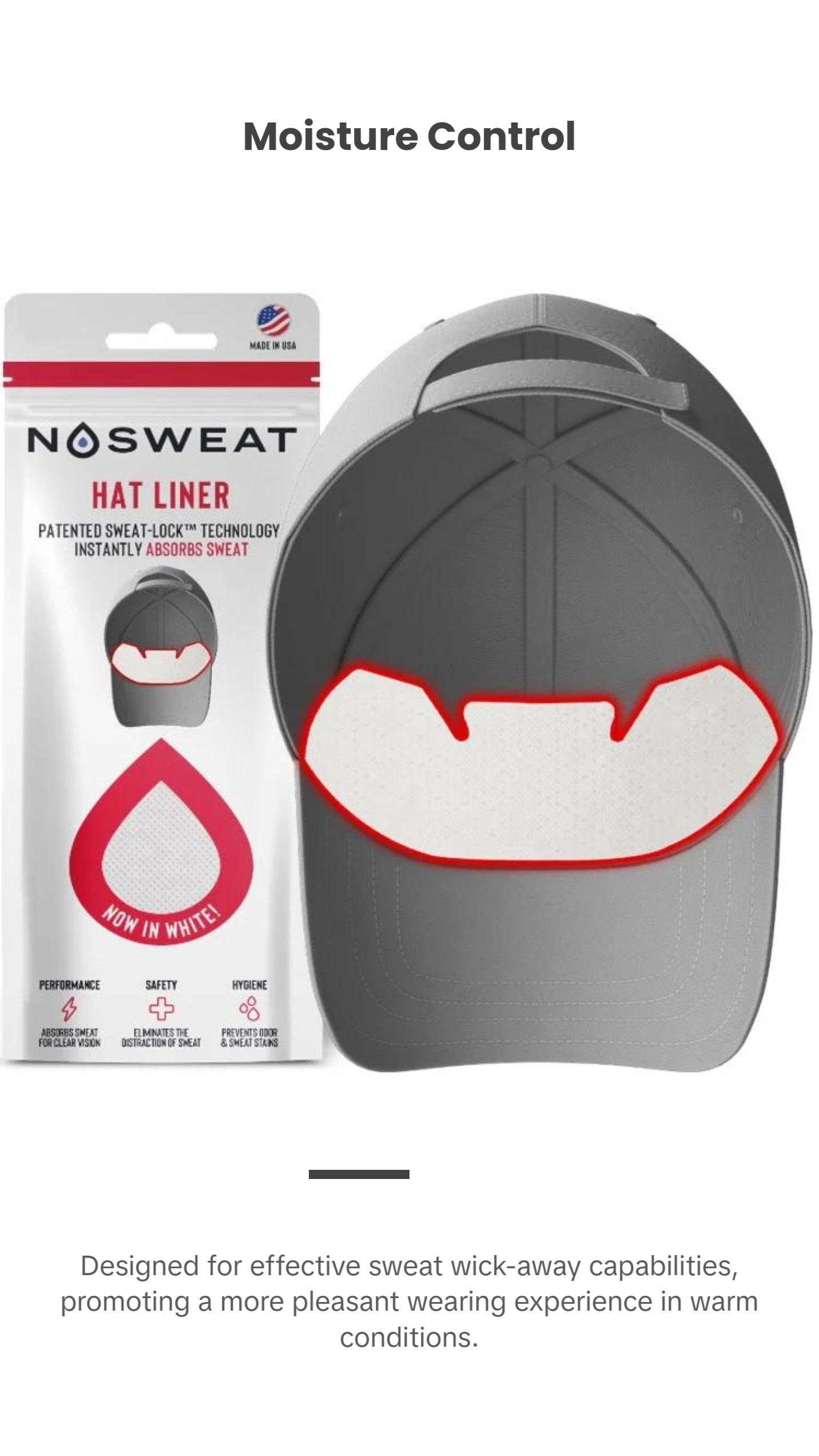 White Hat Liners - Patented SweatLock For All Hat Types - 6 PACK White Hat Liners - Patented SweatLock For All Hat Types - 6 PACK