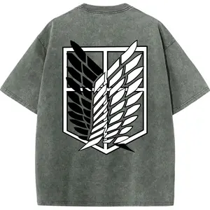 Attack on Titan 90s Graphic 100% Cotton Tees  t Shirts Graphic Washed Tee t Shirts Funny Graphic Tee Good Graphic Tees  Graphic Tees Streetwear Outfits  Vacation Outfits Oversized Tshirt  Men's men