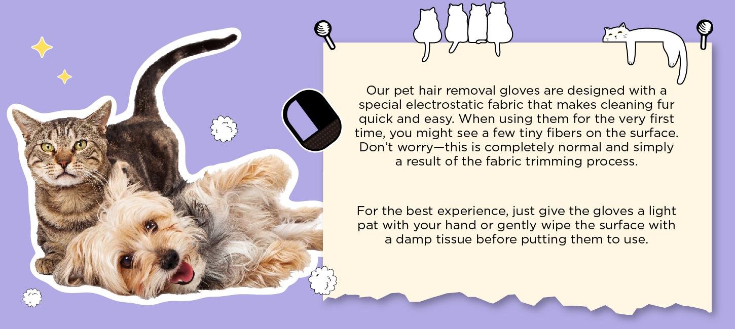 Lesure Pet Hair Remover Glove, Electrostatic Removal Gloves for Pet Hair, Pet Hair Remover Gloves for Dog & Cat, TikTokShopBlackFriday Choice, Reusable Pet Hair Remover Glove for Carpet, Couch, Clothing, Furniture(Use horizontally) Shedding Grooming Kit