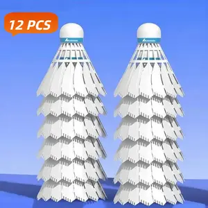 New Upgrade Windproof Badminton Balls, 12-Pack for Training