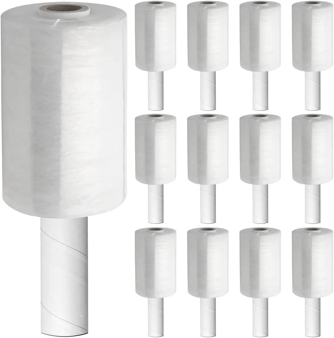Shrink Wrap Roll for Moving | Stretch Wrap for Packing | Heavy Duty 12 Pack | 5" x 1000' FT - 80 Gauge Thick | Ideal for Furniture, Pallets | Clear