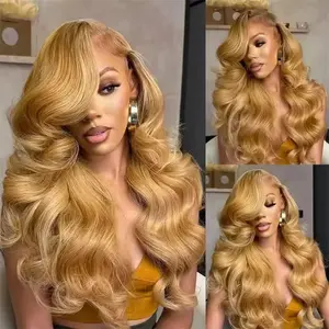 Honey Blonde Wig Human Hair 180% Density  Blonde HD Lace Front Wig  Body Wave  Honey  13x6Lace Front Wigs Colored 27# Ash Blonde Wig Glueless Frontal Wigs 30inch