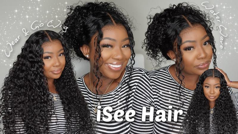 ISEE Wear Go Water Wave Glueless Wigs Human Hair 6*4 & 9*6 HD Lace Front Wigs for 3A-3B Pre Plucked Tiny Knots Glueless Human Wigs Beginners Friendly #TikTokShopHolidayHaul