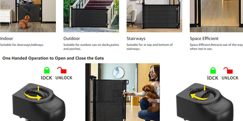 Dearlomum Retractable Baby Gate 33.1" Tall with Mesh Design Extends to 55"/71"/118"/168"/197" Wide for Doorways Stairs & Hallways White Safety Fences Guardrail Gift for Infant Newborn Dearlomum Retractable Baby Gate 33.1" Tall with Mesh Design Extends to 55"/71"/118"/168"/197" Wide for Doorways Stairs & Hallways White Safety Fences Guardrail Gift for Infant Newborn