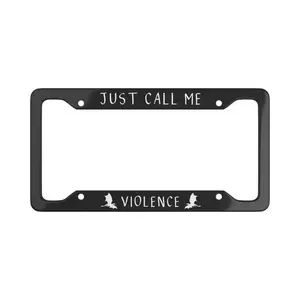 Just Call Me Vi0lence License Plate Frame Drag0n Wing Violet Yarros Fourth Car Accessories Bookish Bookstagram Wing Merch