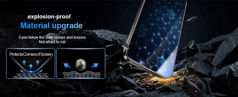 One Fish Privacy Screen Protector Tempered Glass Shockproof Phone Protective Film For Samsung, iPhone,Crystal Clear,  Proof Phone Screen Protector Privacy Screen Protector Protective Phone Accessori.