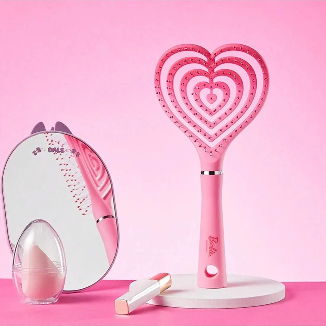 Barbie Detangling Hair Brush For Women Heart-Shaped Comb Curved Vented Hair Brush for Faster Blow Drying Styling for Long Short Thin,cozyvibes，Back to School