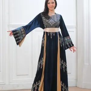 Velvet thobe Casual Long Sleeve Dress Womenswear