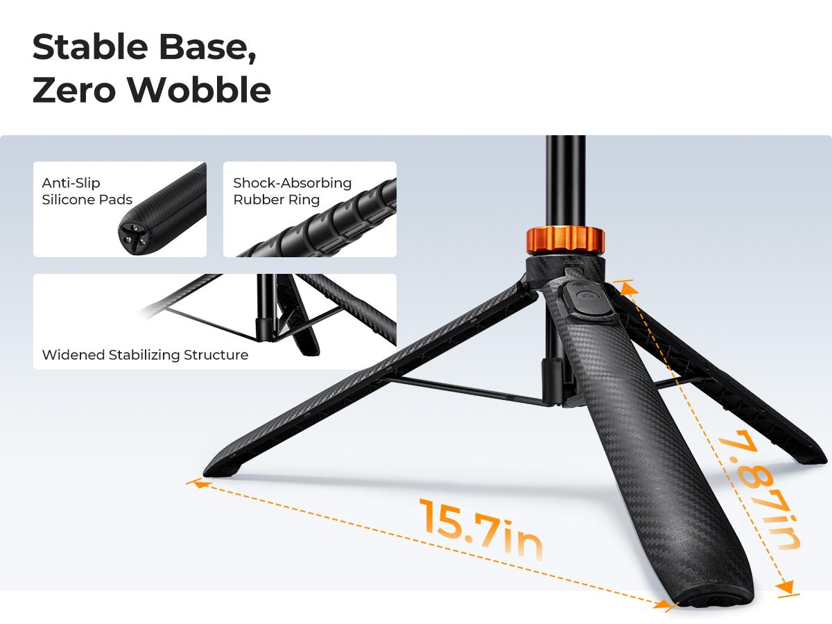 K&F CONCEPT Selfie Stick Tripod – 2-in-1 Phone/Camera Stand with Built-in Remote| For iPhone/Android, Works with Selfie Accessories & GoPro/DJI/Insta360| Ideal for Travel/Live Streaming/Vlogging/Daily Use