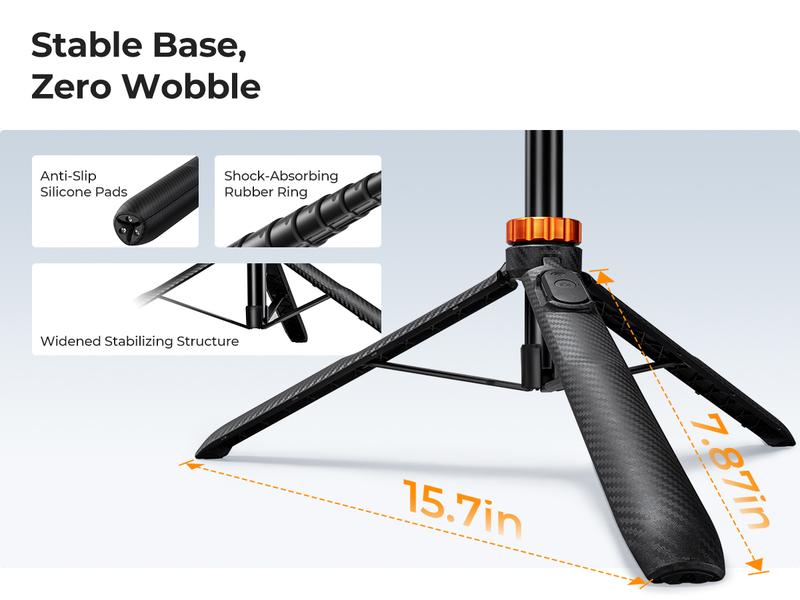 K&F CONCEPT Selfie Stick Tripod – 2-in-1 Phone/Camera Stand with Built-in Remote| For iPhone/Android, Works with Selfie Accessories & GoPro/DJI/Insta360| Ideal for Travel/Live Streaming/Vlogging/Daily Use