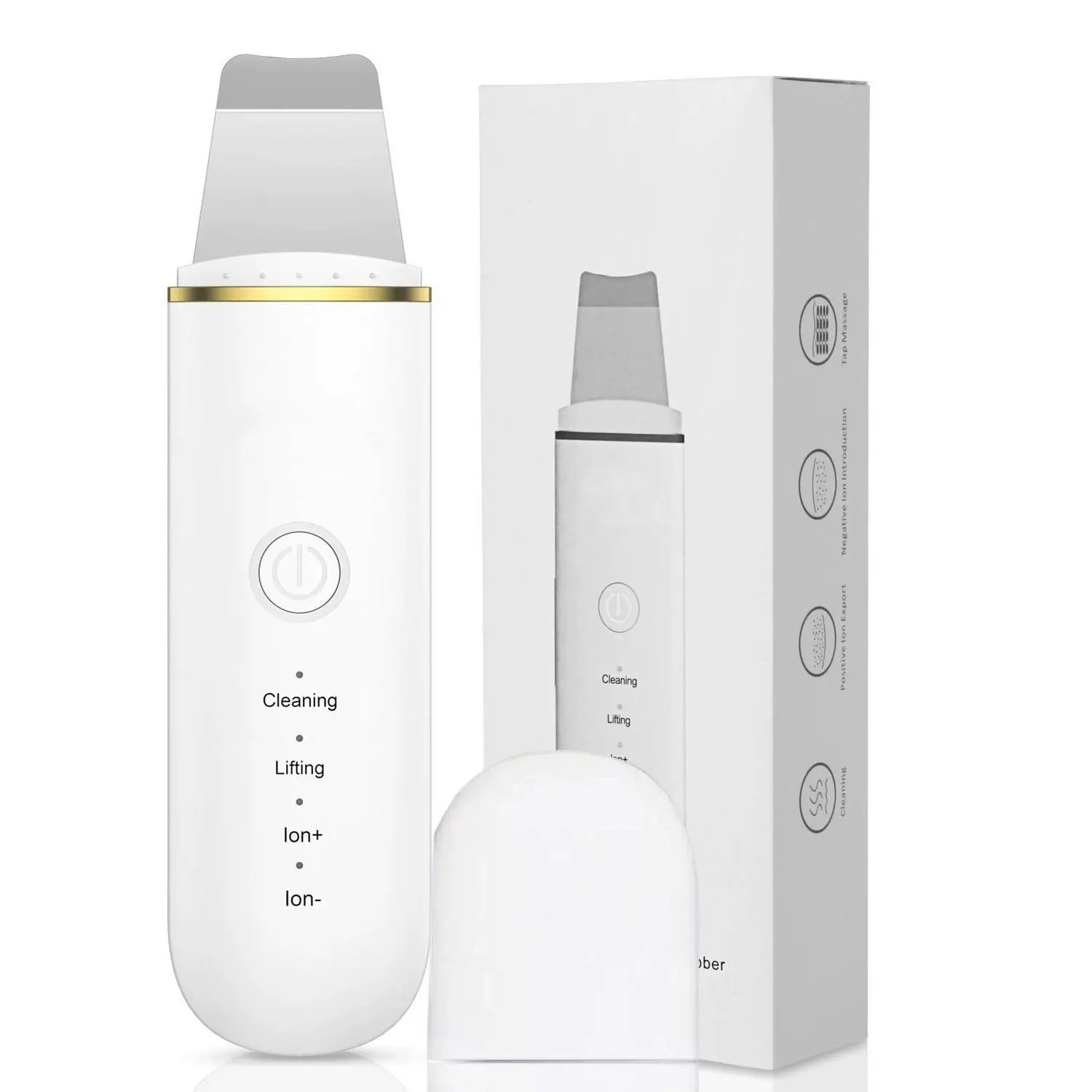 Portable Facial Exfoliator Machine, Blackhead Remover Scraper, Blackheads Remover, Deep Cleansing Skin Care Tool, At Home Facial, 4 Working Modes for Face Treatment, Facial Cleansing Tools