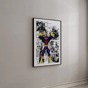 Manga Poster - 'All Might' Toshinori Yagi - Curated Manga Panels