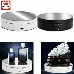 360 °   Rotating Display Stand Motorized Jewelry Showcase Turntable for Product Photography Exhibition Slow Spin Adjustable Garage Shelf Organiser Racks