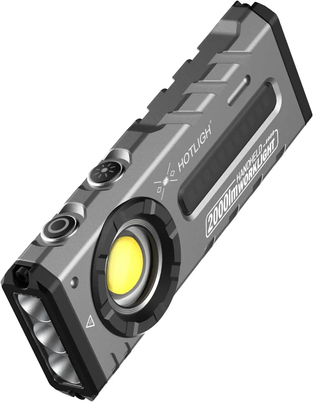 Rechargeable EDC Flashlight 2000 Lumens LED with RGB and UV Light, Magnetic Pocket Flashlight USB Rechargeable Mini Torch for Outdoor Camping Car Repair Emergency Work Light Portable Flat Flashlight