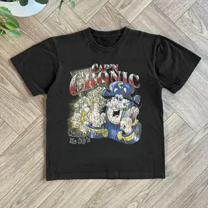 Cap'n Cronic Black Tee, Urban Street Style Vintage Graphic Tee Unisex Top â Y2K Grunge Aesthetic, Top Menswear Womenswear Streetwear