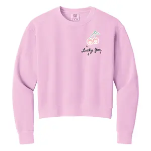 Manifesting Luck Graphic Heavyweight Mid-Length Crewneck
