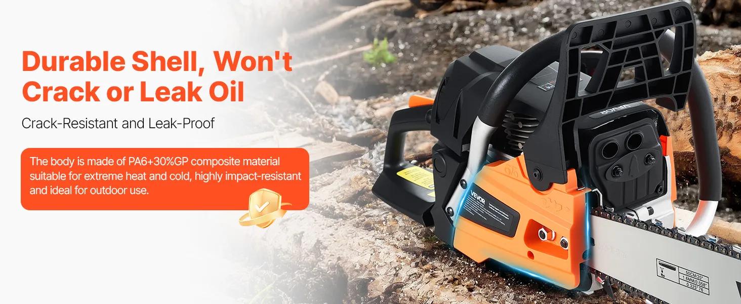 VEVOR 62 cc Gas Chainsaw 20 inch 3.8 HP Power Chain Saw with Non-Slip Handle Dual Fuel Tanks for Wood Cutting Tree Trimming Land Clearing VEVOR 62 cc Gas Chainsaw 20 inch 3.8 HP Power Chain Saw with Non-Slip Handle Dual Fuel Tanks for Wood Cutting Tree Trimming Land Clearing