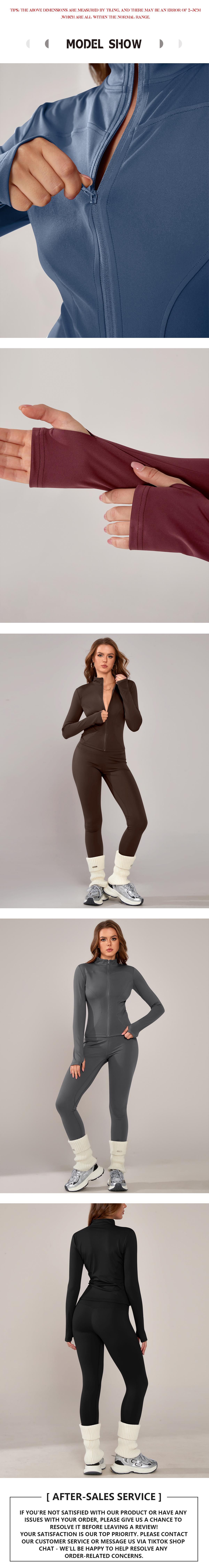 NcmRyu Women’s 2 Piece Workout Set Zip Up Jacket High Waist Leggings Yoga Gym Running Sportswear Slim Fit Activewear for Fitness Training Tracksuits