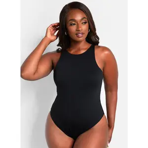 Essential Halter Neck Bodysuit - Black