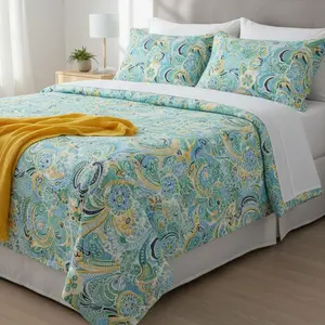 Fantasia 4 pc Printed King Sheet Set - Vibrant Paisley Design for Cozy Comfort