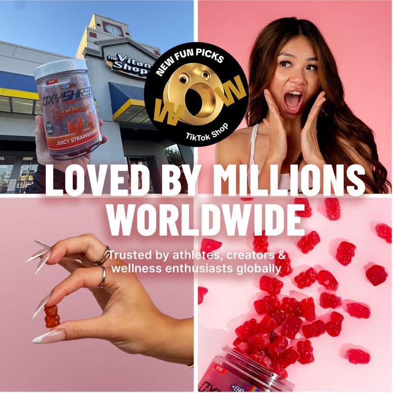 EHPlabs OxyShred Gummies and OxyGlow Collagen Stack  | New Year New Me | Daily Beauty and Wellness Support Stack | Functional Energy Gummies with Marine Collagen Peptides to Support Hair, Skin, Nails and Overall Wellbeing