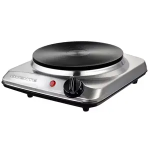 NEW Portable 7.25 in Silver Single Burner Electric Hot Plate Cooking Surface OVENTE