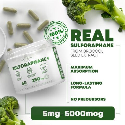 Sulforaphane+ Supplement 205mg w/ 50mg of Pure Sulforaphane Per Serving