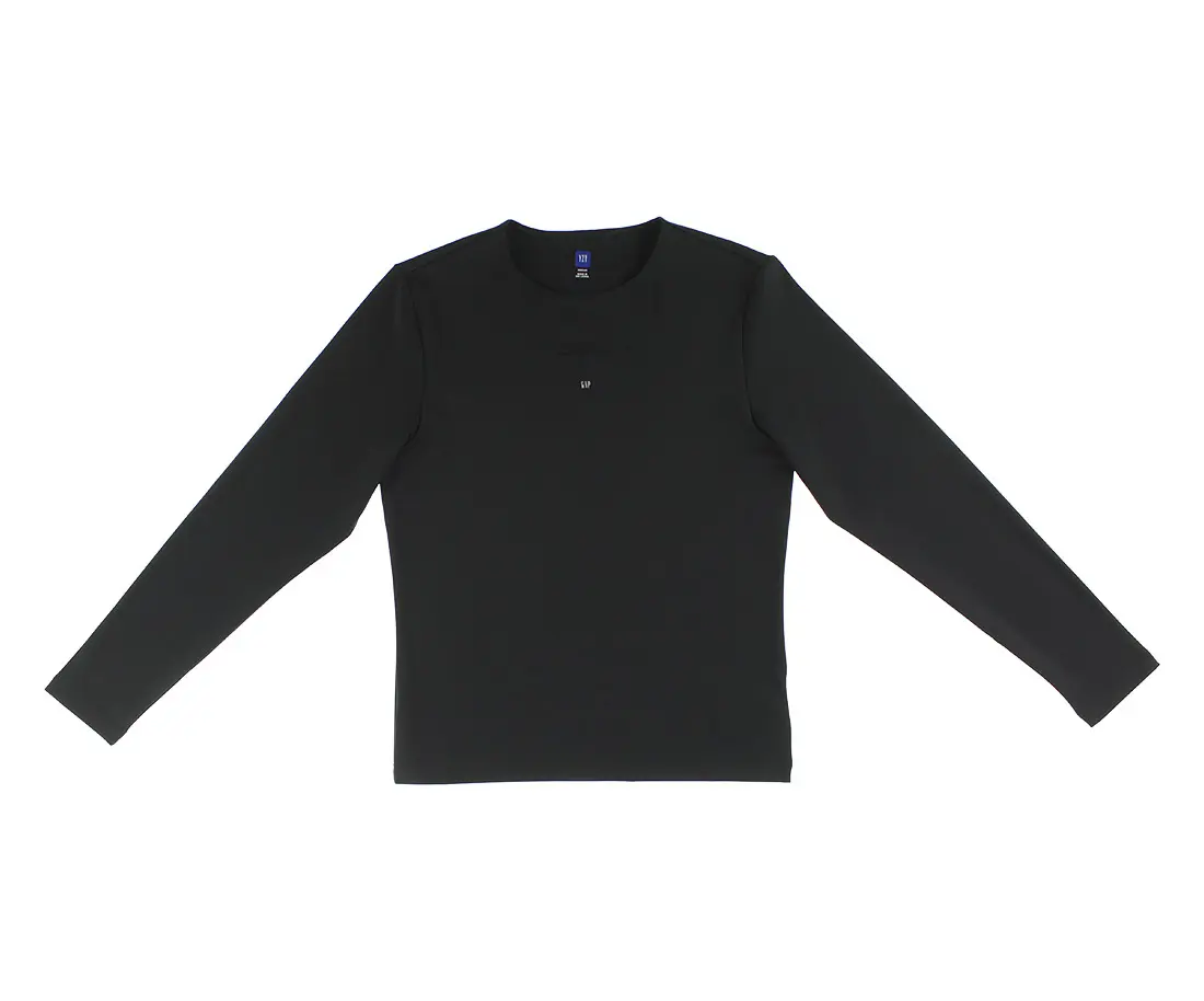 GAP x Yeezy Women's Basic Second Skin Crewneck Top - Long Sleeve Activewear with Collaborative Street Vibe Fit, Round Neck