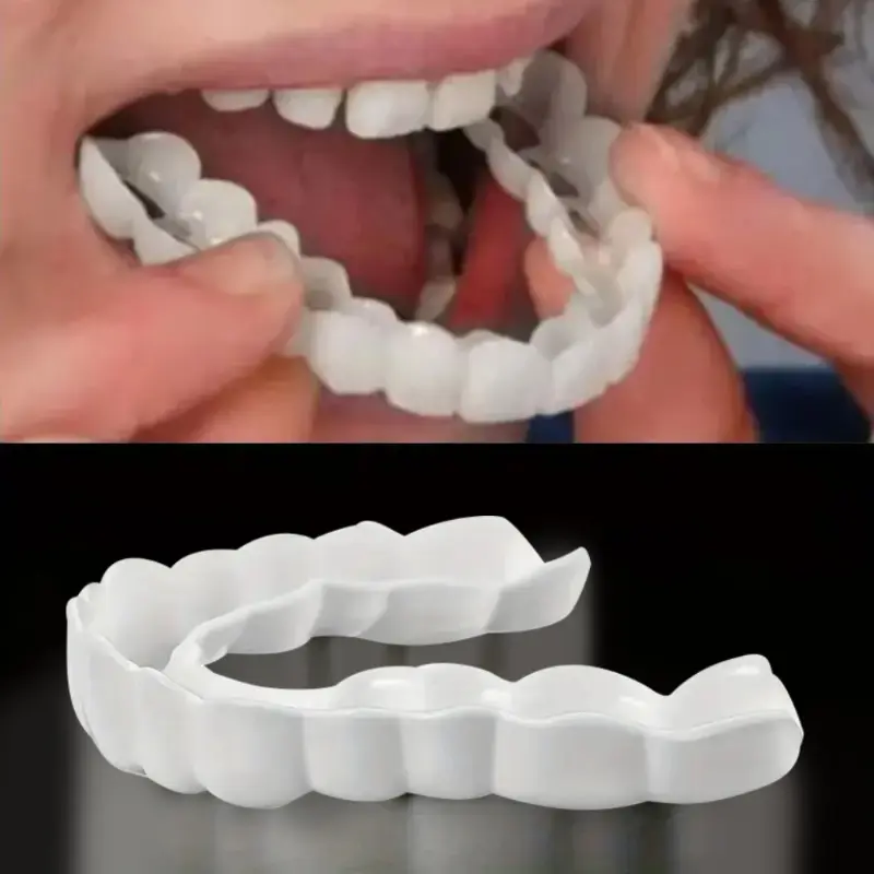 Unisex 4pcs Flexible White Comfortable Mouth Guards with Upper and Lower Attachments, Easy-to-Wear Dental Protection Mouthpiece for Sports & Outdoor Use, Male, Easy-Wear, Polymer