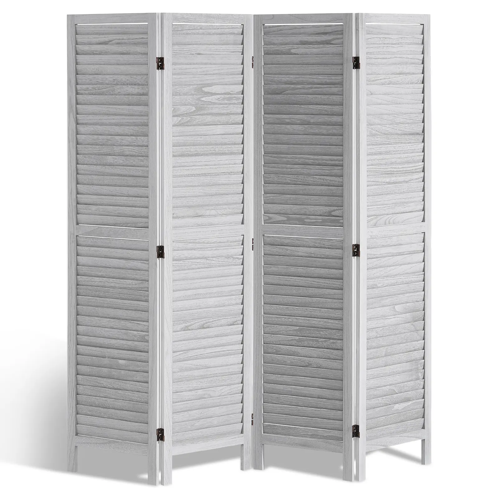 【SummerFinds】VEVOR Wood Room Divider, 4 Panel Folding Privacy Screen, 66.9 Inches Tall Indoor Wooden Partition, Portable Decoration Screen, for Room Separation, Home, Office, Restaurant & Bedroom (Light Grey)