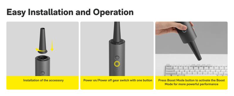 HOTO Cordless Handheld Car Vacuum Cleaner - 4-in-1 Portable Mini with 20000Pa Strong Suction & Electric Air Duster for Home, Office & Car Cleaning