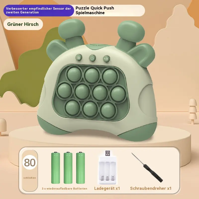 CLICK! Cool fun fast push game decompression animal version finger portable pressure brain development finger pressure stress relief durable Squishy Maker Spinner Bear