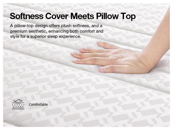 Fiberglass-Free Full/Queen/King Hybrid Mattress -6/8/10/12/14 Inch-Perfect Balance of Softness & Firmness: High-Quality Mattress for All Sleepers & Body Alignment-Motion Isolation Mattress.Holiday Haul