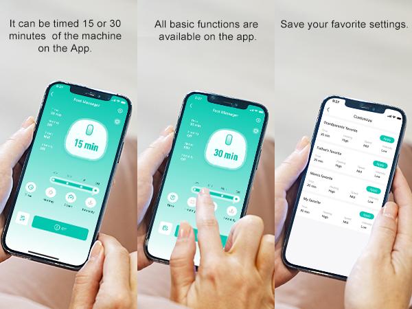 Medcursor Foot Massager with Heat Electric Shiatsu Kneading Machine with Smart APP Mobile Control & 3 Intensity Levels for Home & Office Use - Adjustable