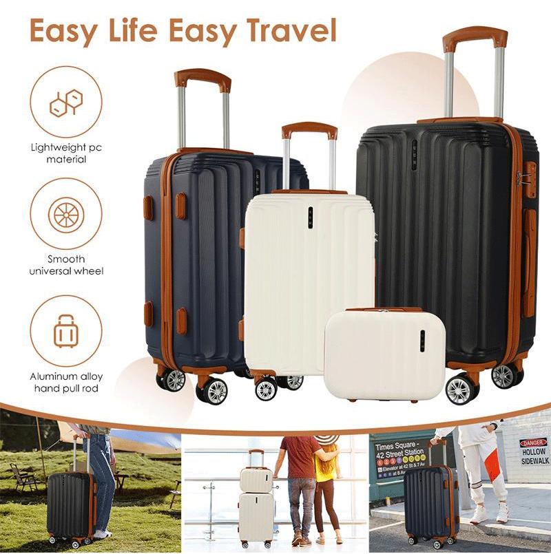 UUH luggage sets(3pcs/4pcs/6pcs/7pcs/8pcs/9pcs) with TSA Locks - suitcase for travel, Hardshell Luggage TSA Lock Spinner Wheels Hardshell Lightweight