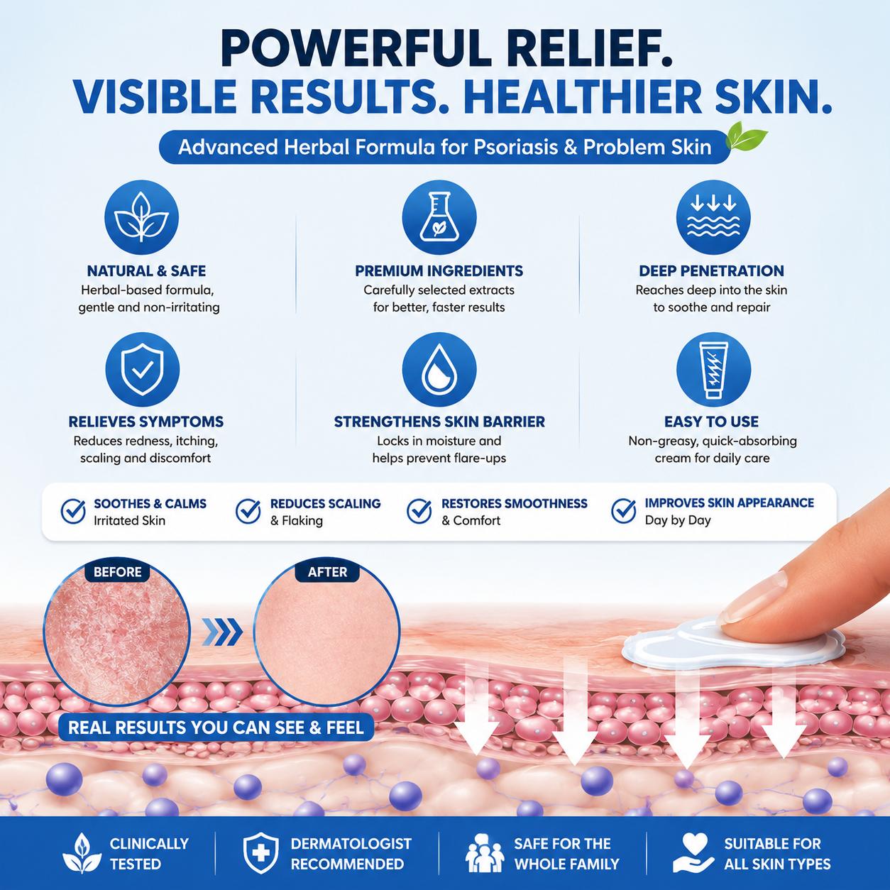 SYSNI Sensitive Skin Soothing Care Cream, Natural Botanical Formula, Helps Soothe Dryness, Itching and Redness, Suitable for Daily Sensitive Skin Care, Scalp Care and Skin Moisturizing Repair, Deep Hydration