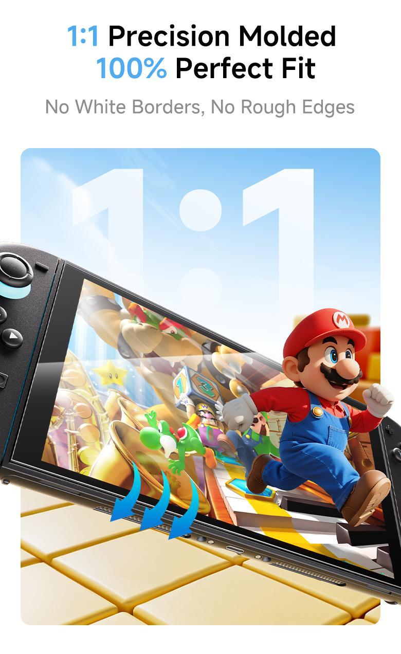 NEW - MAGIC JOHN Auto-Alignment OneTouch for Nintendo Switch 2 Screen Protector 7.9'' 2025 Tempered Glass, Accessories, 30 seconds Installation, Bubble Free, Anti-Scratch, Touch Sensitive, Ultra-Clear