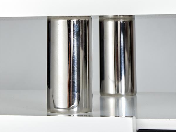 [Ships in 2 Boxes] VanAcc Fireplace TV Stand with Electric Fireplace, Modern High Gloss Entertainment Center with LED Lights, 2 Tier Console Cabinet for Living Room, Bedroom, Office, Remote Control, Multi-color available