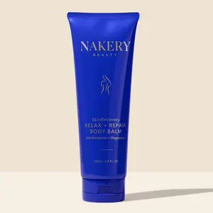 Nakery SkinRecovery Relax + Repair Soothing Body Balm with Magnesium & Melatonin 250 ml / 8.45 oz - Moisturizing Night Cream for Tighten & Firm Skin