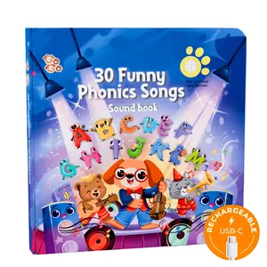 30 Funny Phonics Songs Sound Book - USB-C Rechargeable Musical Book