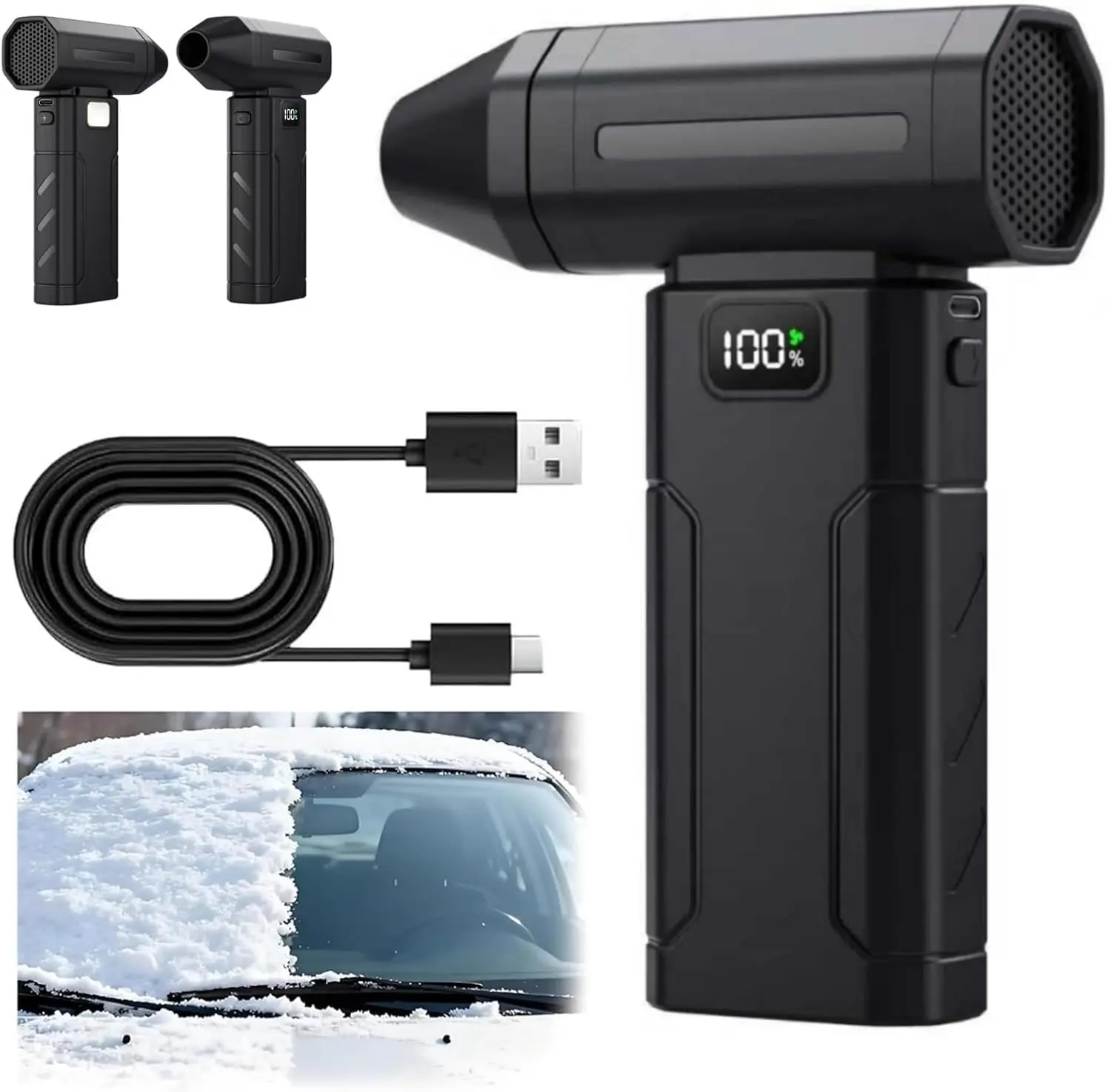 【Back to School】Cordless Electric Dust Cleaner - 6 Adjustable Speed Gears, Turbo Fan, Fast Charging, Portable, Tools and Gadgets, Gray, Includes Batteries, for Computer Keyboard, Outdoor Cleaning【SummerVibes】